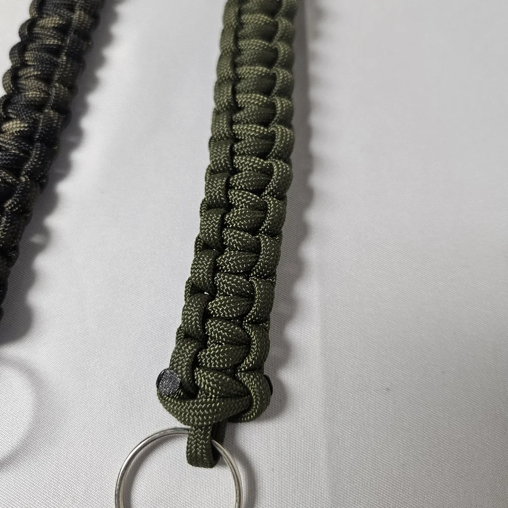 Paracord Keychain Set‎ with Carabiner - Black, Green, Tan